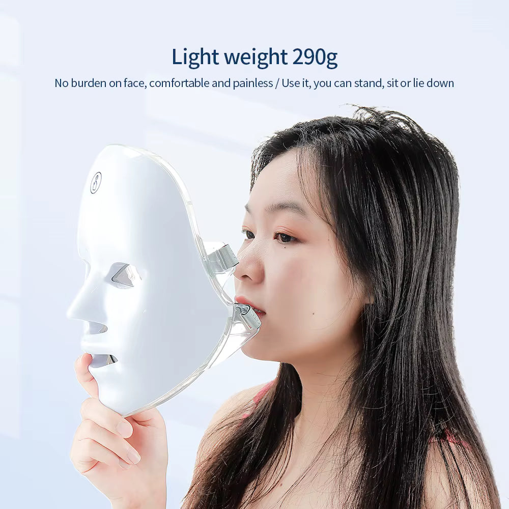 Mascarilla LED facial antiarrugas vista lateral